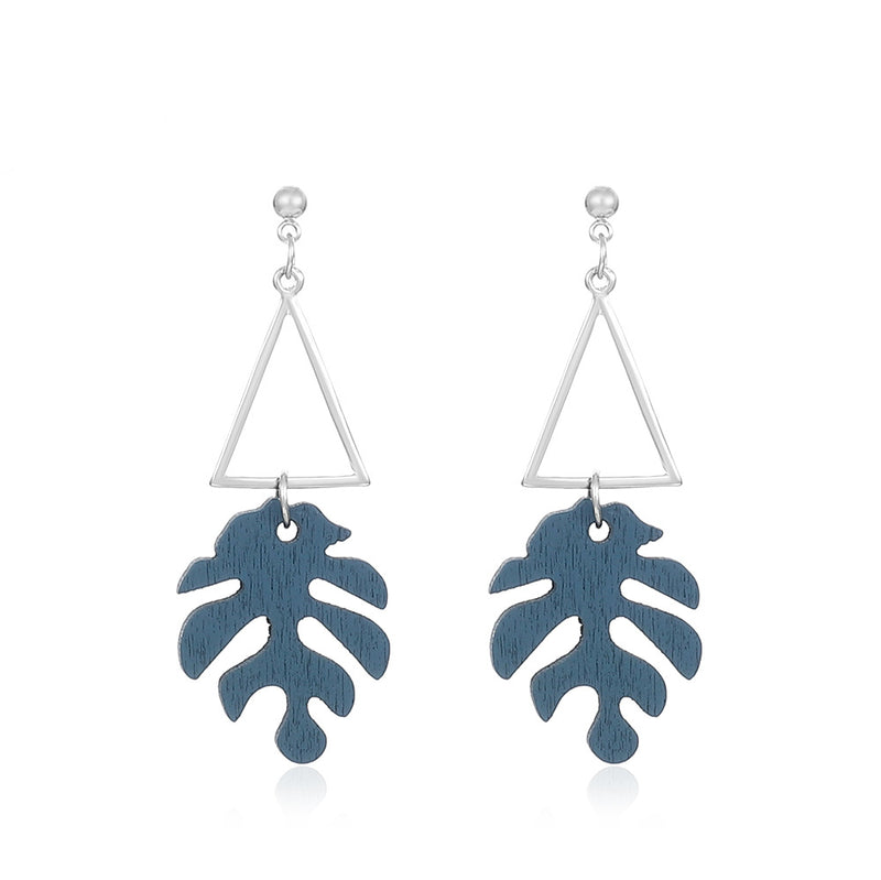 And Simple Leaf Earrings Forest Geometry