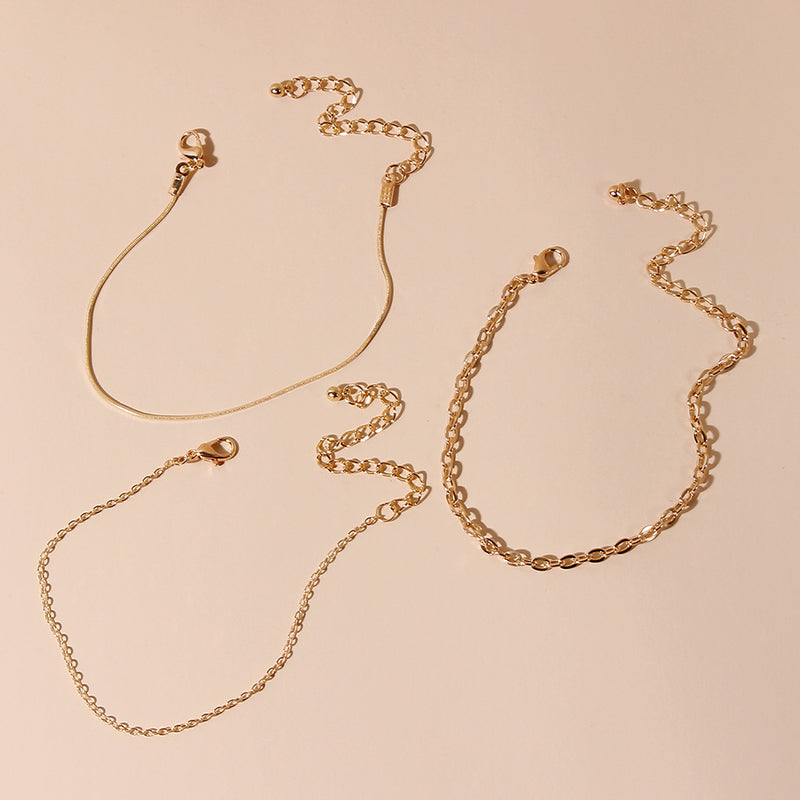 Fashion Beach Metal Body Chain Anklet Set