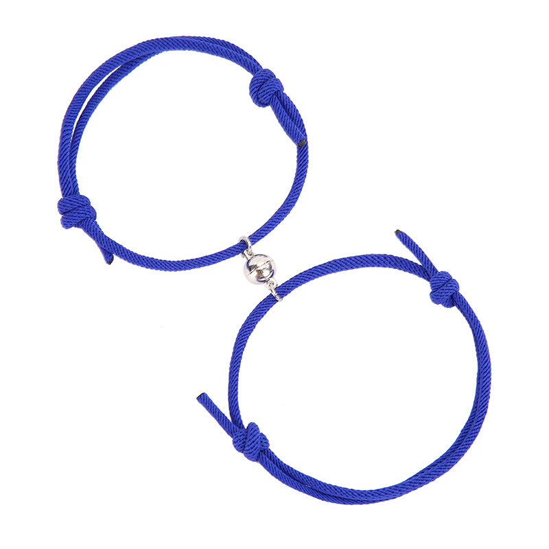 Alloy Simple Milan Rope Bracelet With Attracting Magnet For Couples