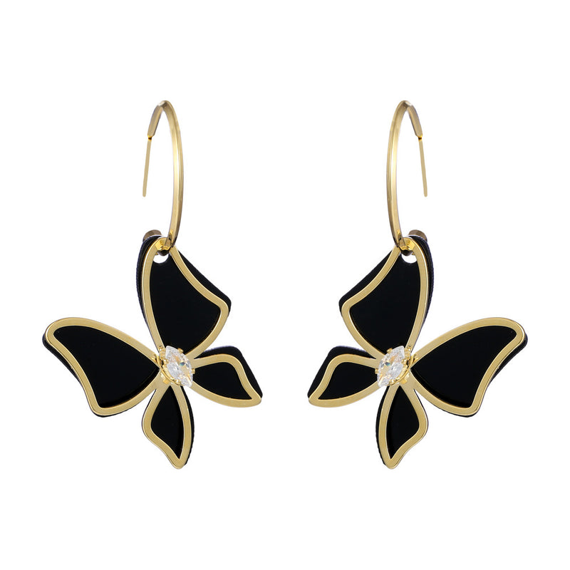 European And American Personality Creative Golden Geometric Butterfly Fashion