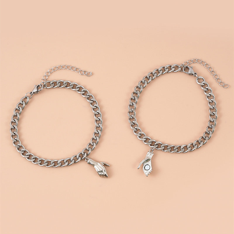 Magnetic Clasp Stainless Steel Chain Bracelet