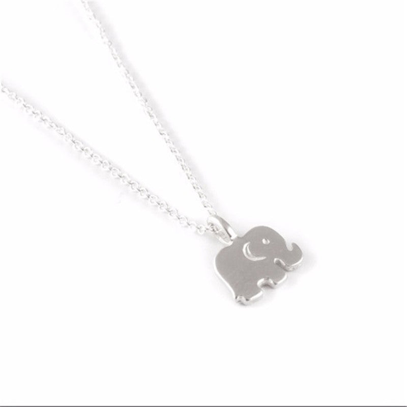 Fashionable Cute Two-tone Mini Elephant Pendant Necklace