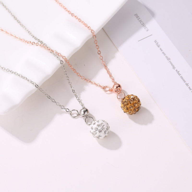 Temperament Crystal Pendant Clavicle Chain