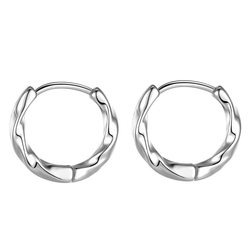 Silver Earrings Men's Trendy Temperament Earrings Single Earrings