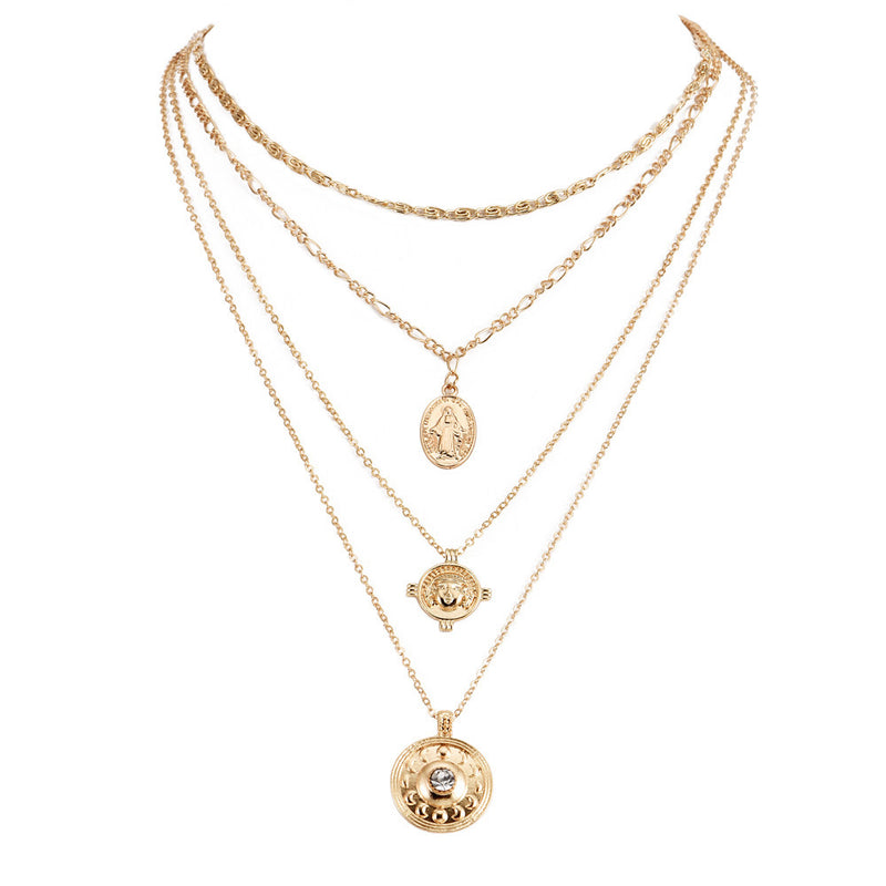 Multi-layer women's necklace street