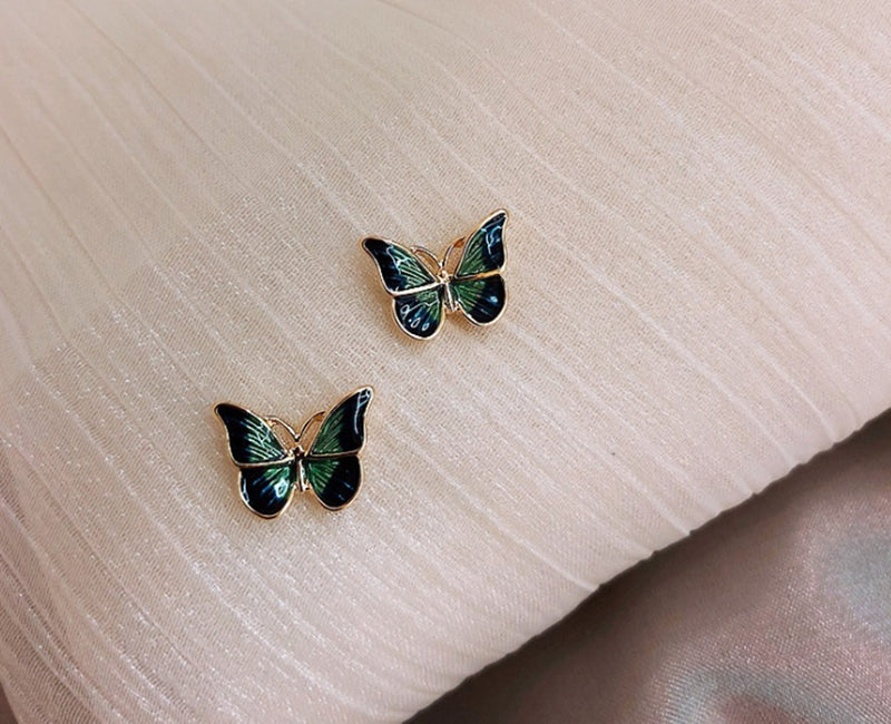 Fashion Simple Green Butterfly Earrings