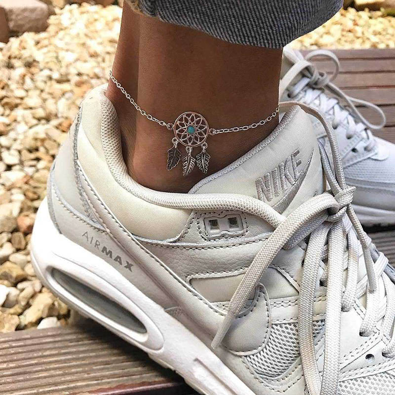 Lady Dream Catcher Pendant Anklet