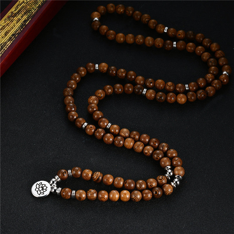 OM Lotus Buddha Lifeline Yoga Bracelet Necklace