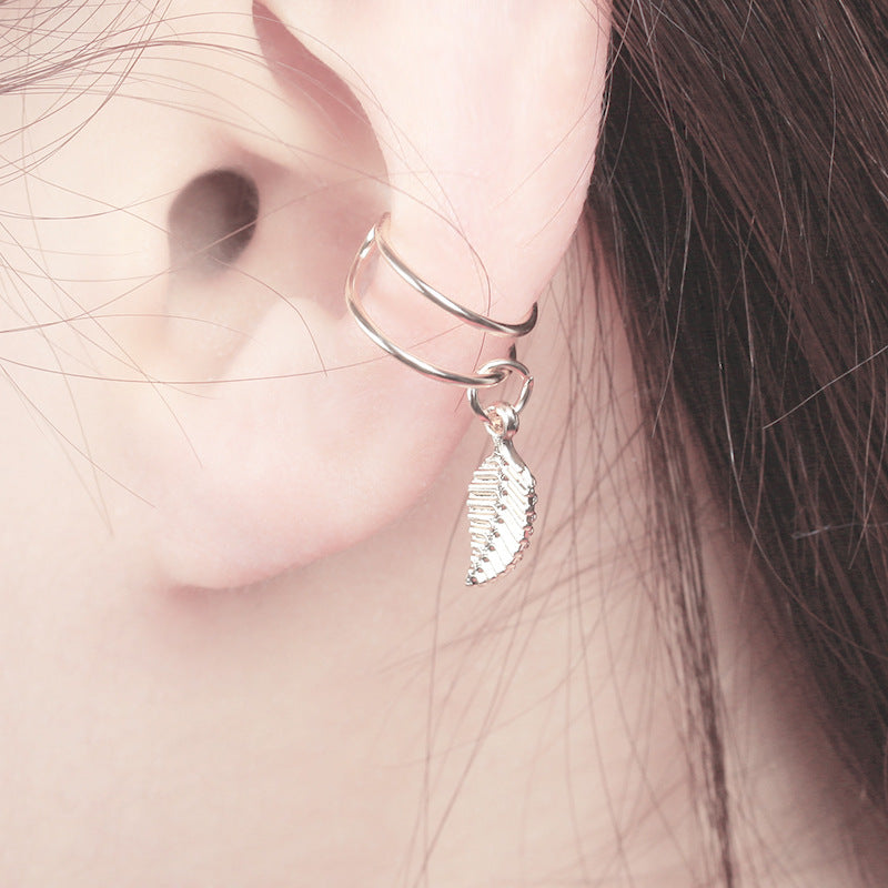 Metal leaf leaf u-shaped ear clip