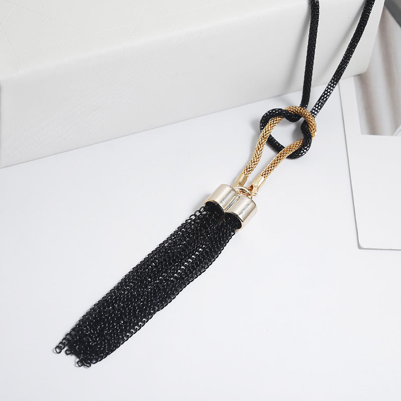 Women's Simple And Fashionable All Match Tassel Long Necklace