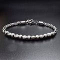 Stainless steel adjustable 6mm tiger's eye bracelet