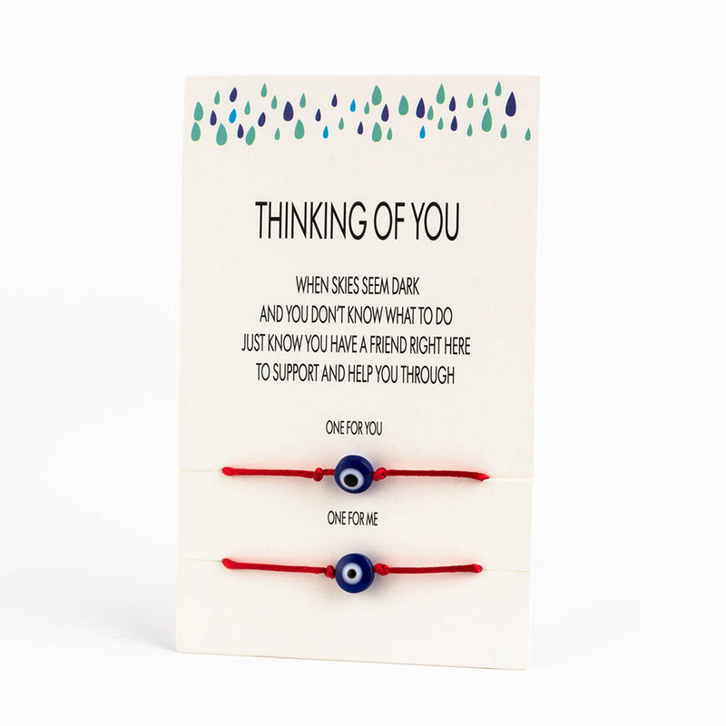 Devil's Eye Red String Bracelet Braided Card Hand String