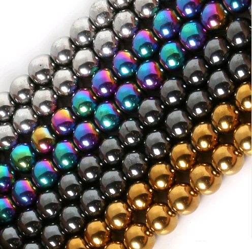 Bracelet diy jewelry material 4-10mm colorful black gallstone made necklace semi-finished beaded loose beads accessories