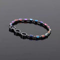 Women's Fashion Stretch Black Gallstone Anklet