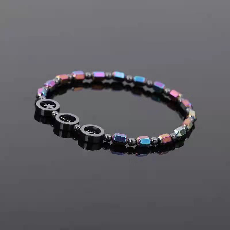 Women's Fashion Stretch Black Gallstone Anklet