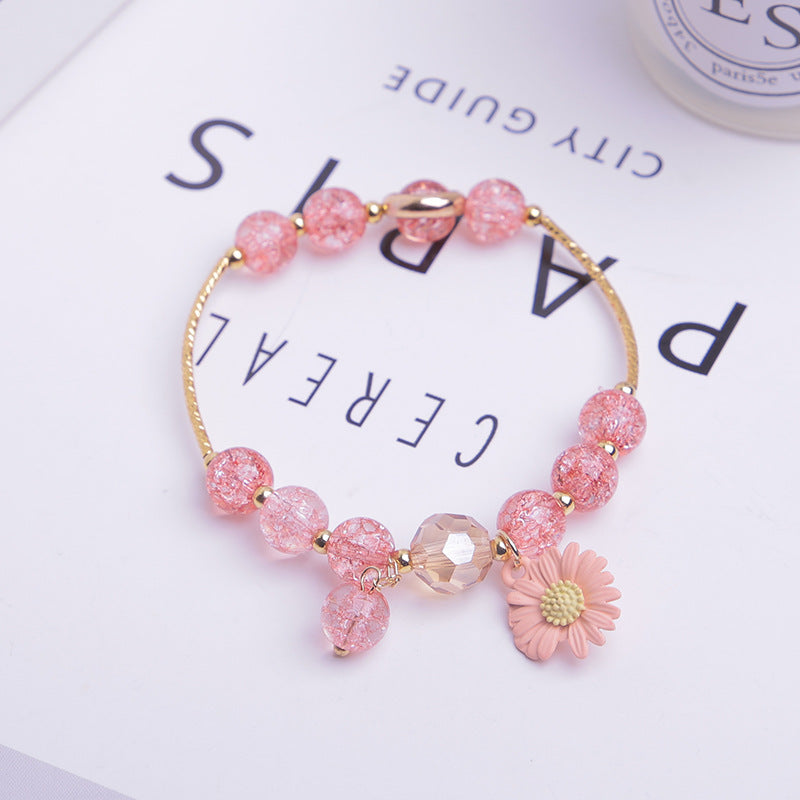 Korean Style Fashion Popping Crystal Small Daisy Bracelet