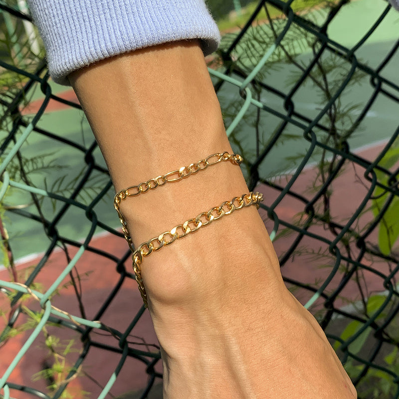 European And American New Metal Chain Bracelet Set