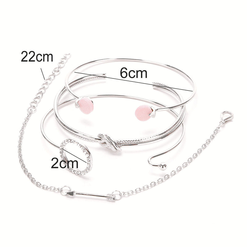 Fashion Round Alloy Arrow Bracelet Four-piece Set