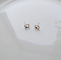 Europe and America minimalist simple mini earrings small geometric triangle hollow punk earrings