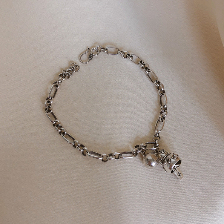 925 Sterling Silver Bracelet Women Retro Cold Style Temperament Jewelry