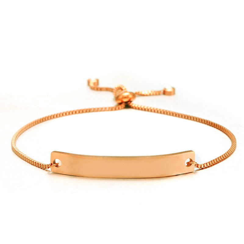 Rectangular accessories retractable adjustable bracelet