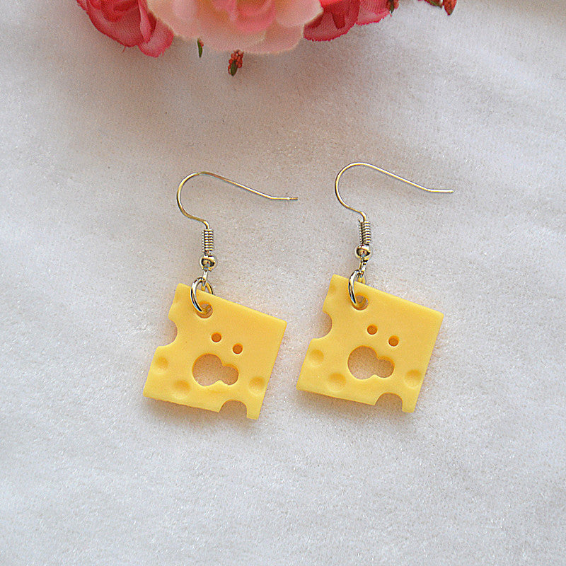 Personality Sweet And Cute Simulation Hand-made Food Play Earrings