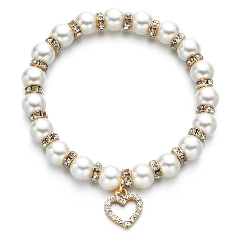 Natural Freshwater Pearls Bracelet with branches, palms, big trees, rudders, love hearts, owls pendants