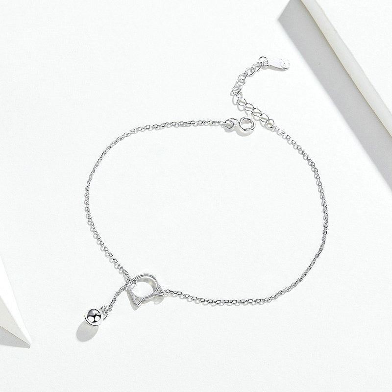 Sterling Silver Anklet Cat Simple Fashion