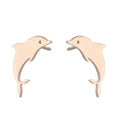 New Style Earrings Stainless Steel Plating Simple Cat Dolphin