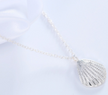 Scallop Conch Shell Pendant Necklace Gold and Silver Clavicle Chain