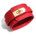 All-match wide leather bracelet