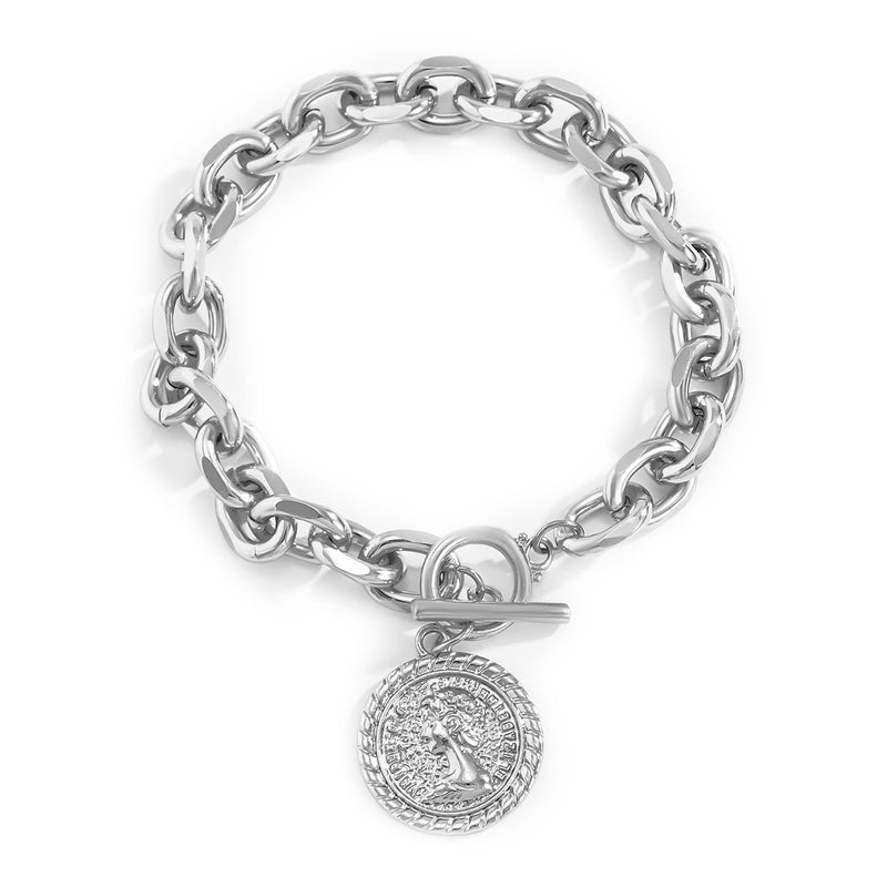 Hollow Cross Thick Chain OT Buckle Anklet