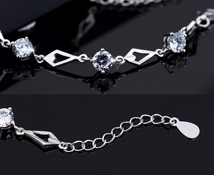 Diamond,Car,Flower Charms Bracelet