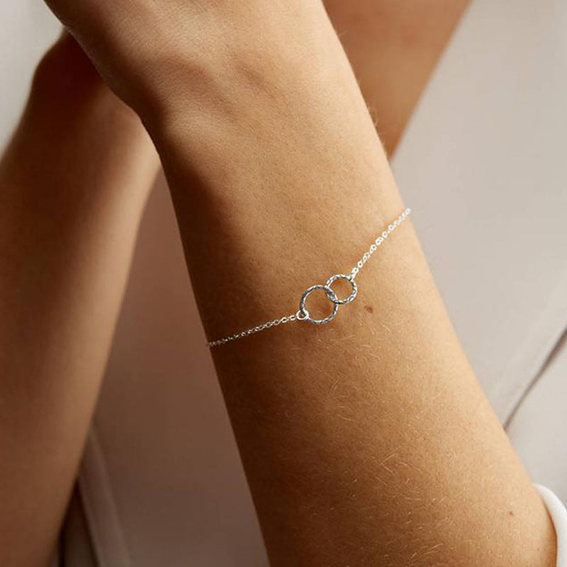Simple Gold Plated Stainless Circular Hollow Anklet
