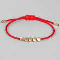 Irregular Black Rope Copper Beads Bracelet
