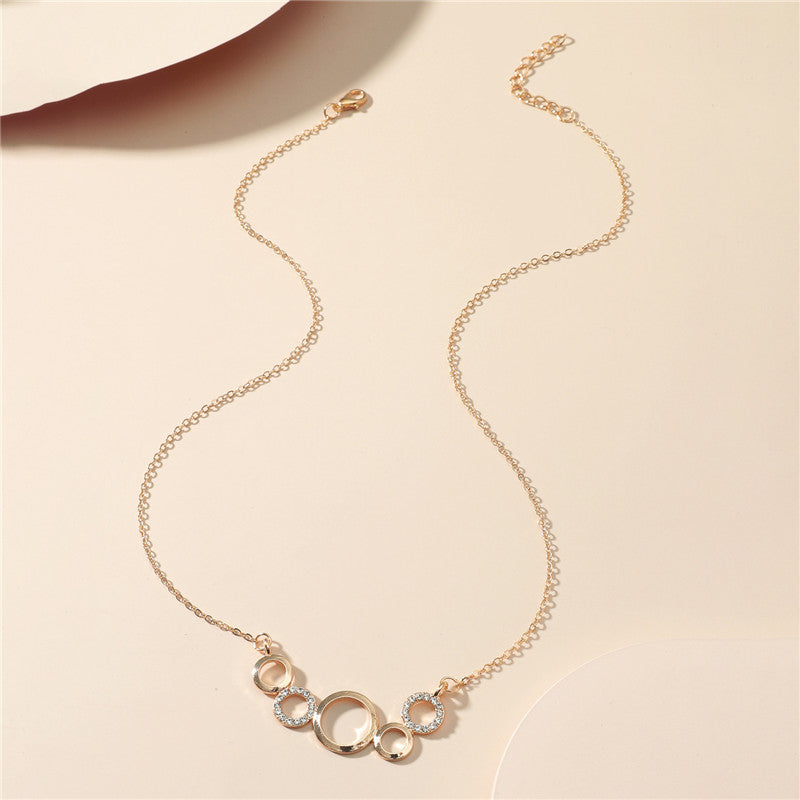 Fashion Alloy Diamond-studded Clavicle Chain Irregular Chain