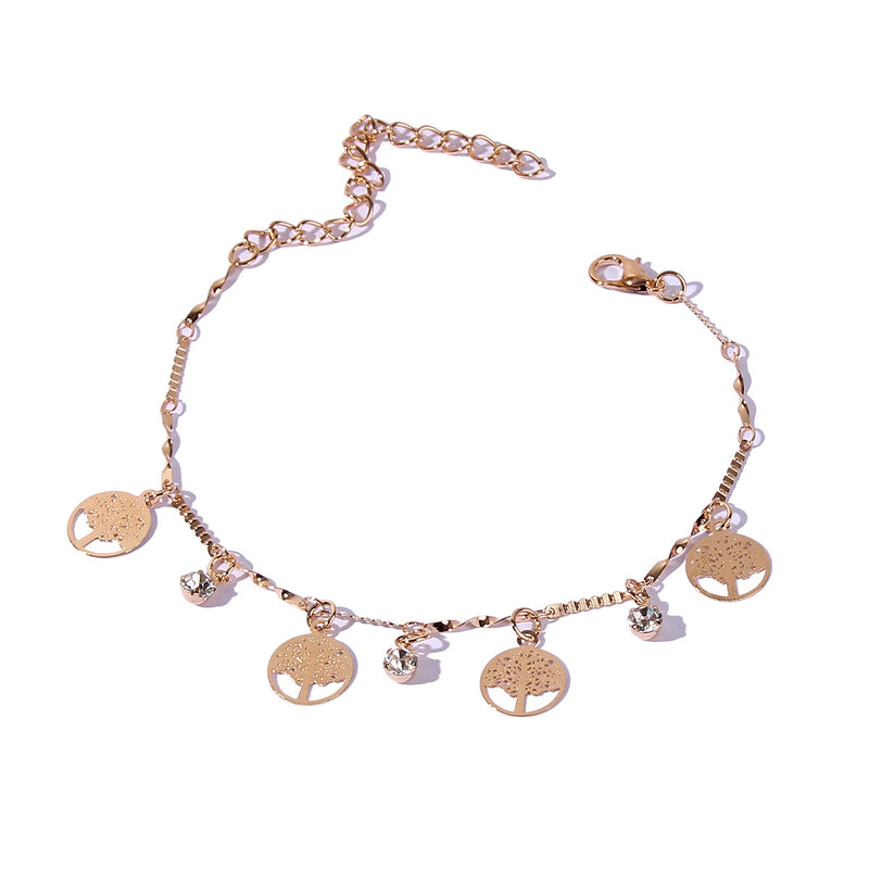 Small Tree Pendant Anklet Personality Fashion Metal Body Chain
