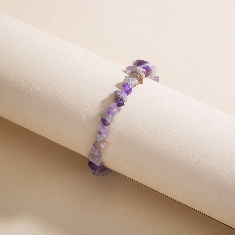 Wind Candy Purple Turquoise Bracelet Natural Rough Stone