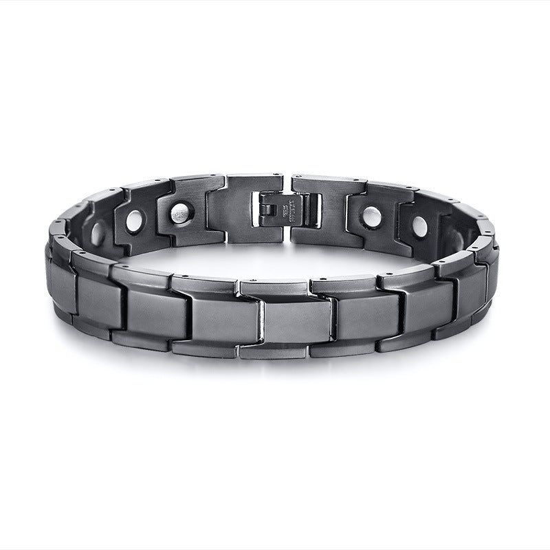 Stainless steel black steel bracelet