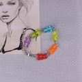 Cute Gummy Bears Bracelet Stainless Steel Chain Pendant Charms Bracelets for Women