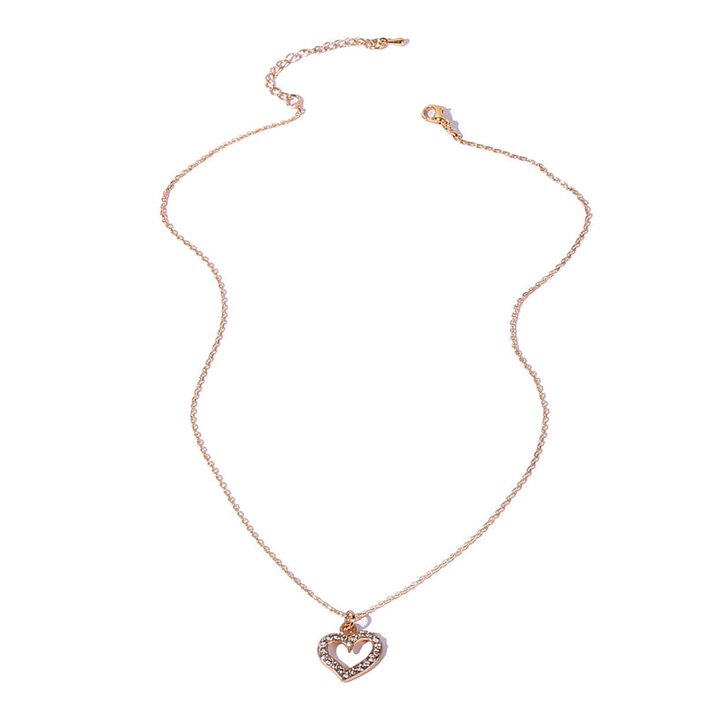 Beautiful Heart-Shaped Pendant Necklace Love Clavicle Chain