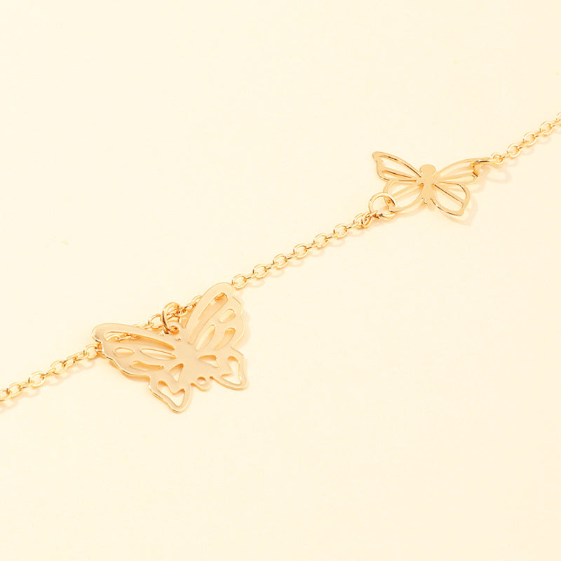 European And American New Fashion Butterfly Necklace Simple