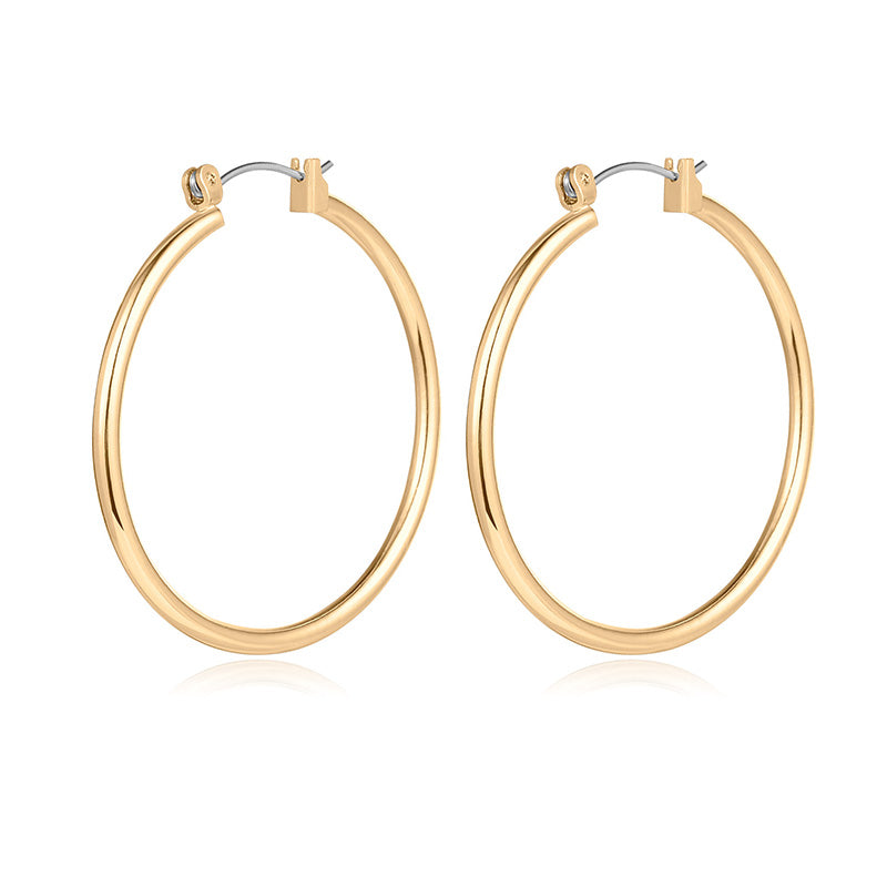 European And American Temperament Ring Gold And Silver Earrings Fashion