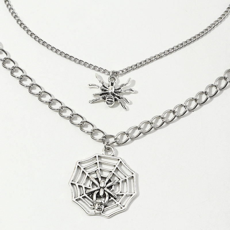 Halloween Multi-layer Spider Hollow Necklace