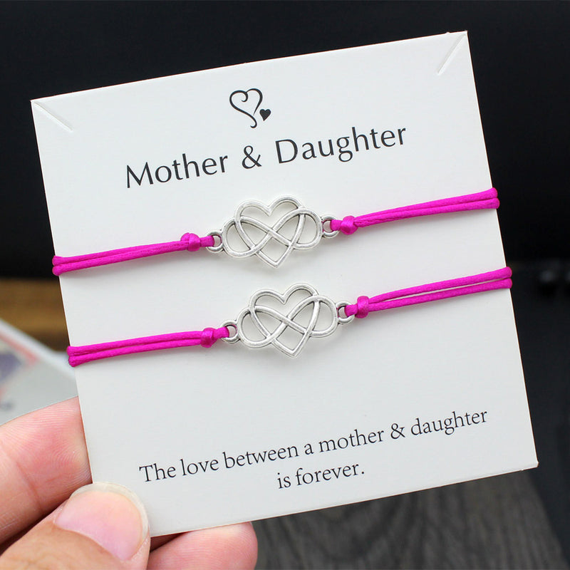 Heart Shaped Wax Wire Braided Bracelet