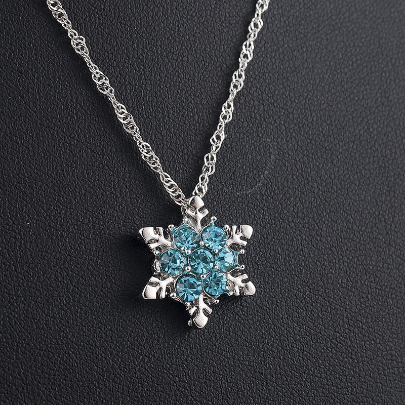 Zircon Snowflake Necklace Pendant