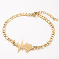 Stainless steel ECG bracelet female