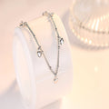 925 Sterling Silver Bracelets For Women Lucky Love Heart Chain Bracelet Jewelry