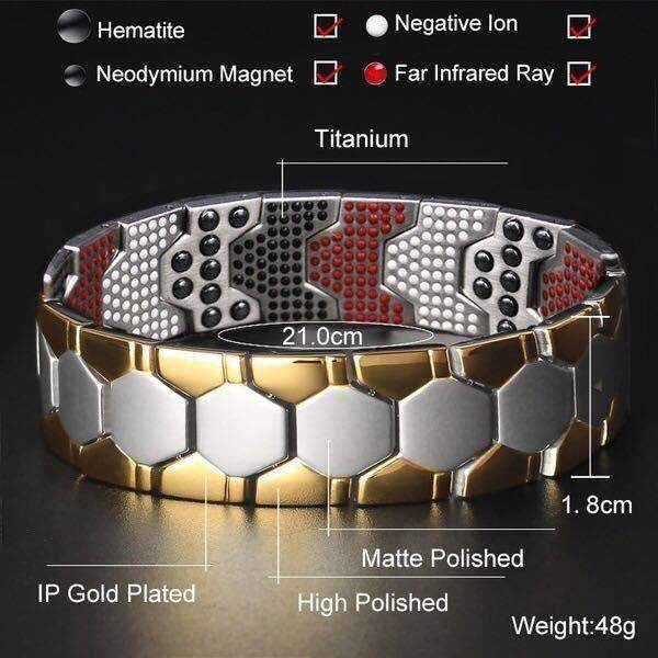 Detachable Bracelet Hexagonal Multi-point Magnet Bracelet Stone Energy Men