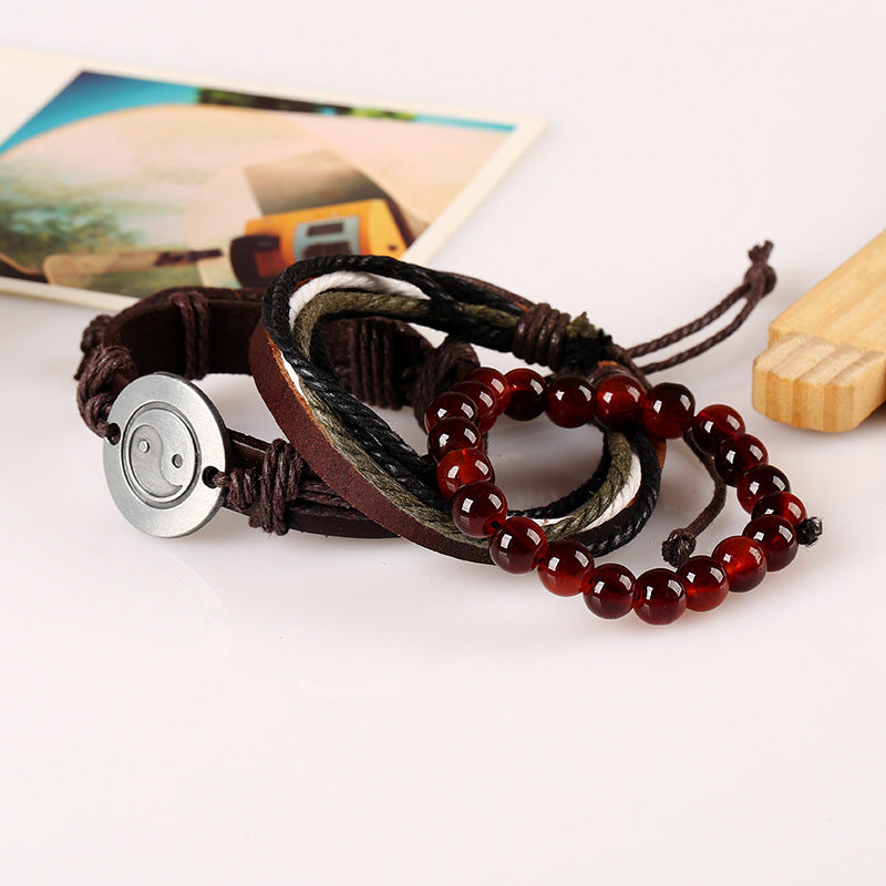 Alloy Gossip Leather Bracelet